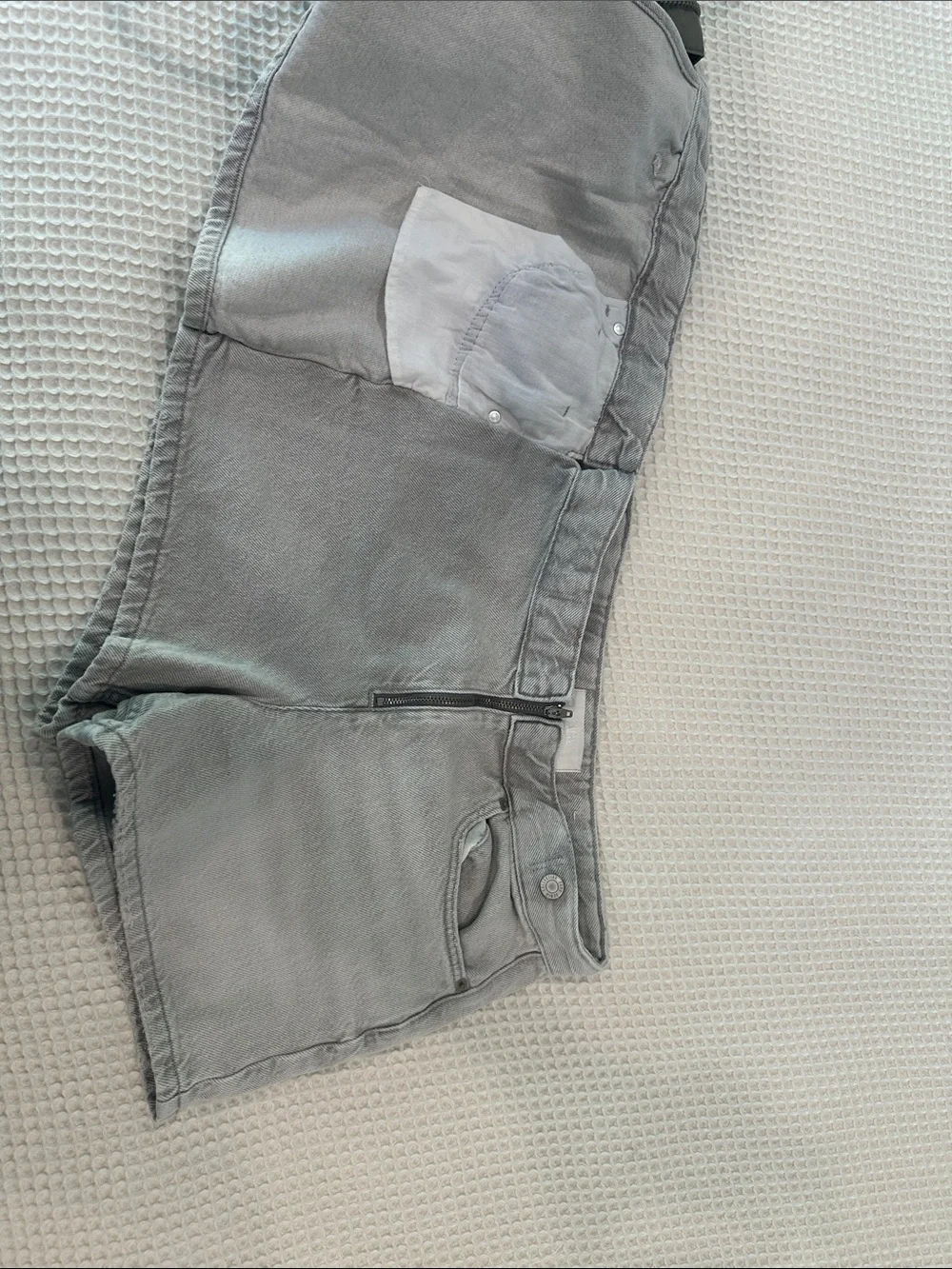Zara Girls Light Gray Denim Skort Shorts